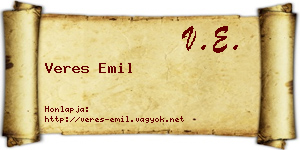 Veres Emil névjegykártya
