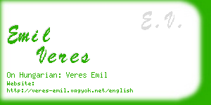 emil veres business card